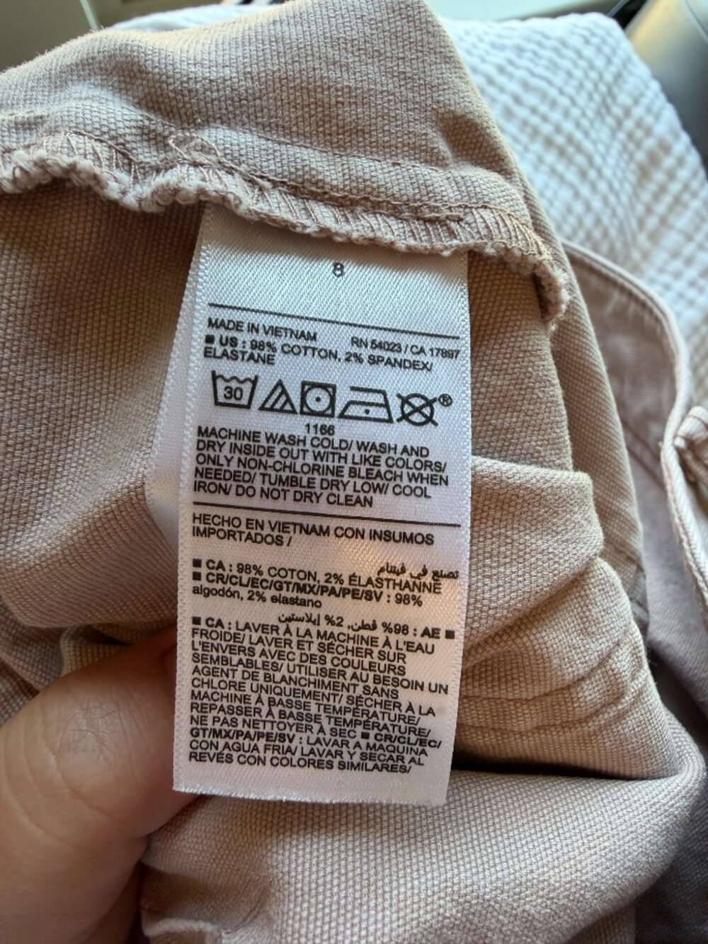 Old Navy High Rise Wide-Leg Chino Pants Mollusk Size 8 - Picture 8 of 9